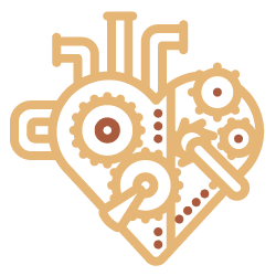 Heart steampunk icon