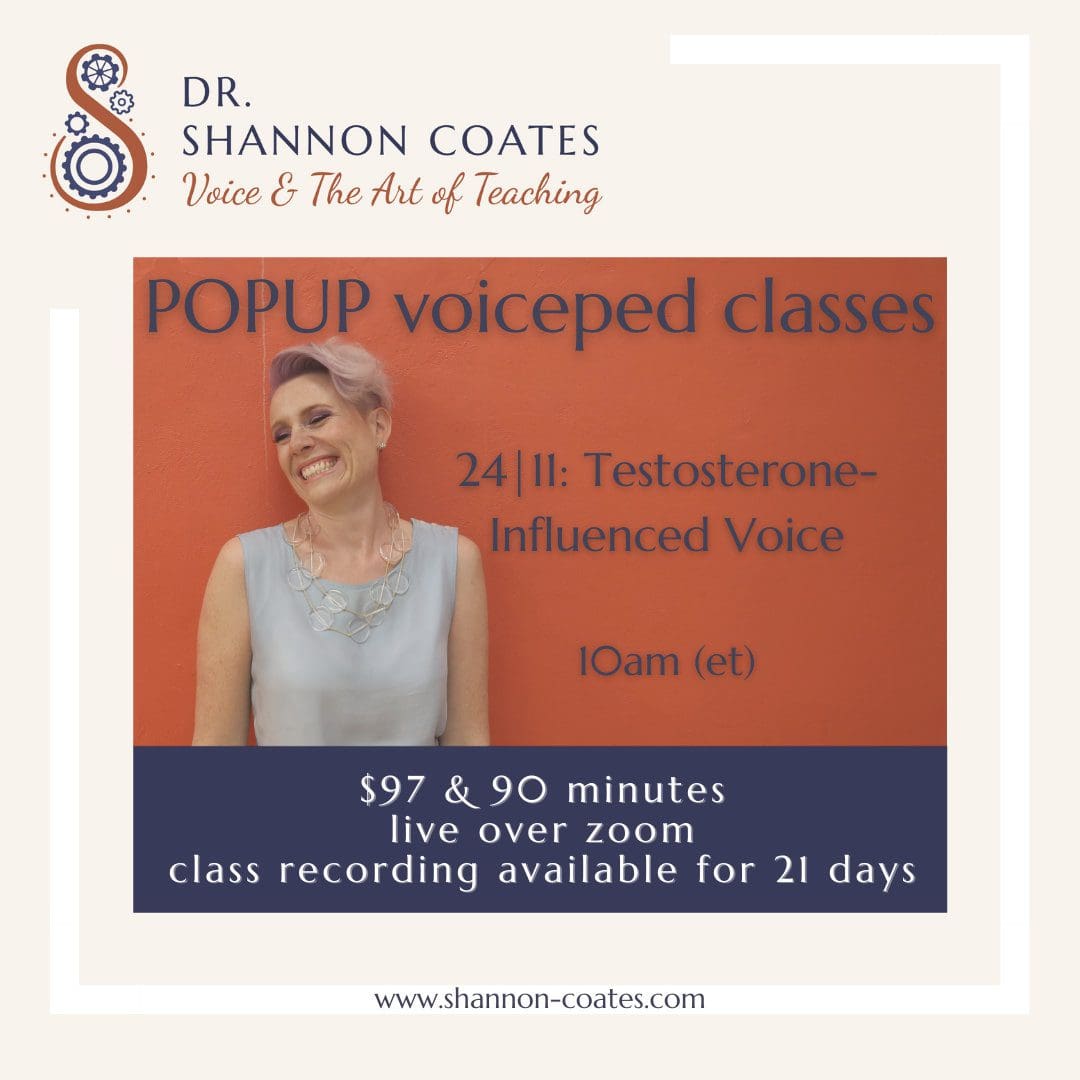 Popup voiceped class for testosterone-influenced voice.