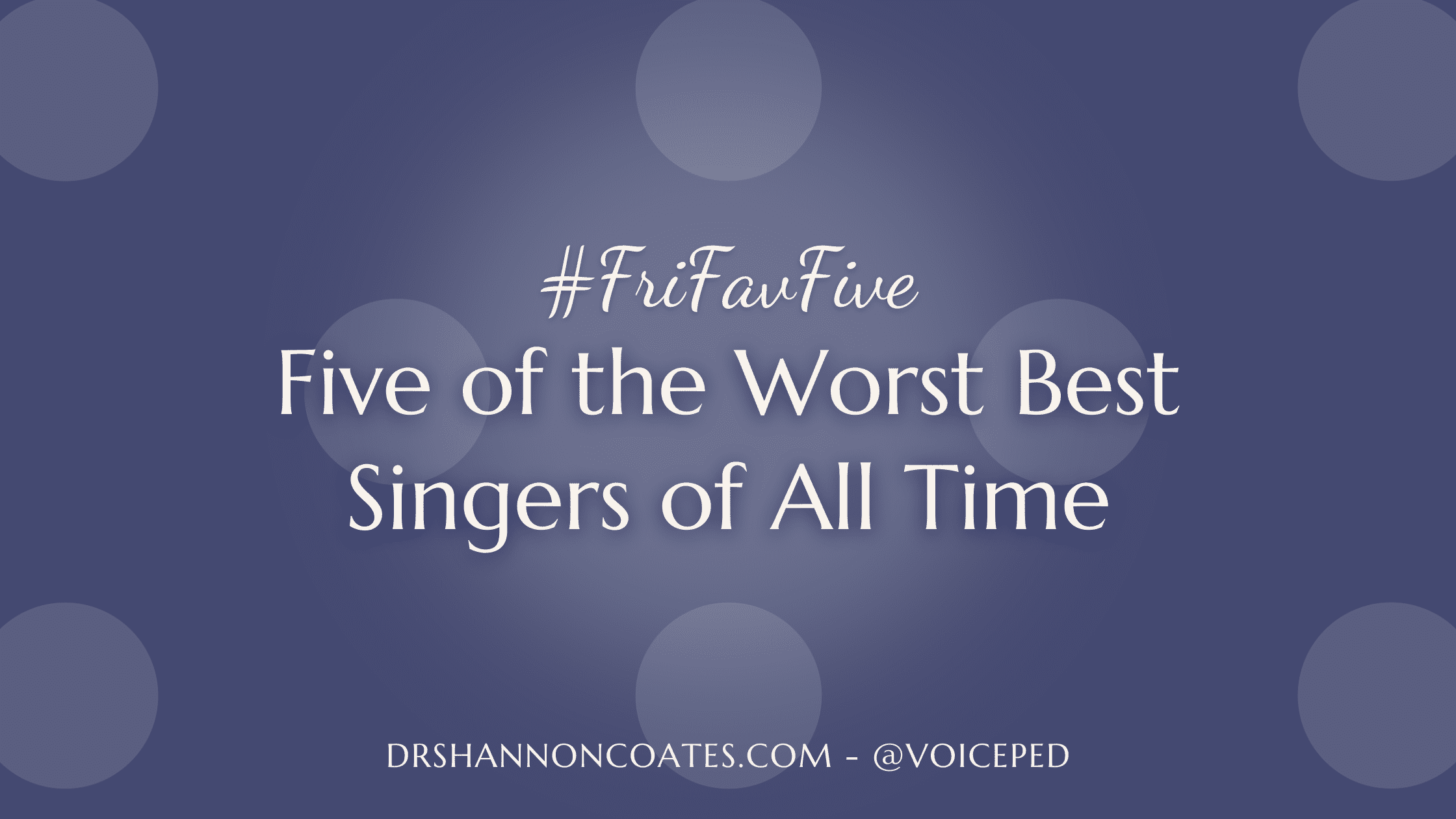 Five of the Worst Best Singers of All Time