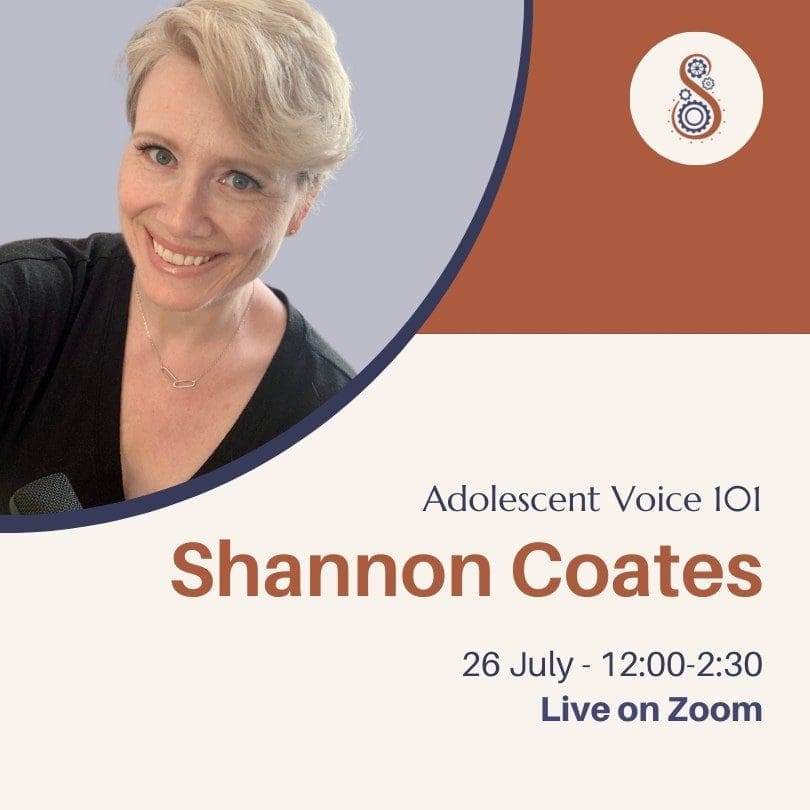Adolescent Voice 101 class introduction has Dr. Shannon Coates smiling.
