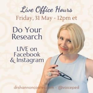 Do Your Research - 31 May - Live Office Hours with Dr. Shannon Coates